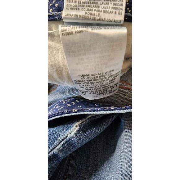 Levi's Straight Leg Women's 8M Blue Jeans with Printed Waist Band - Picture 6 of 10